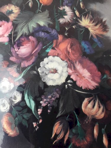 Tableau émaux fleurs Helca