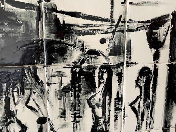 Tableau en céramique – “Jack l’Éventreur à Whitechapel” – Bernierra – 15 carreau