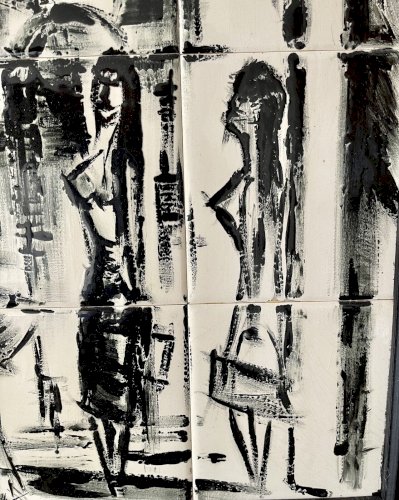 Tableau en céramique – “Jack l’Éventreur à Whitechapel” – Bernierra – 15 carreau