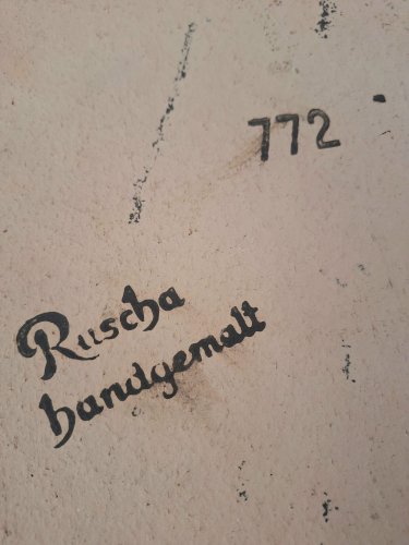 Tableau en céramique vintage, œuvre Ruscha Keramik 772