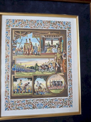 Tableau encadré Jean Gradassi Enluminure
