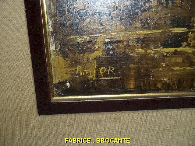 TABLEAU ENCADRE PEINTURE SIGNEE AMYLOR