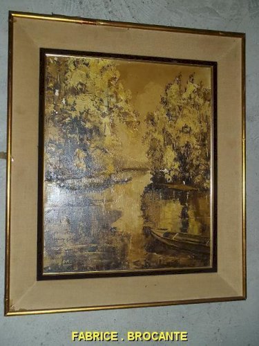 TABLEAU ENCADRE PEINTURE SIGNEE AMYLOR