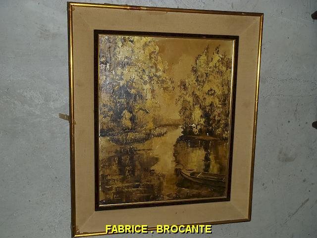 TABLEAU ENCADRE PEINTURE SIGNEE AMYLOR