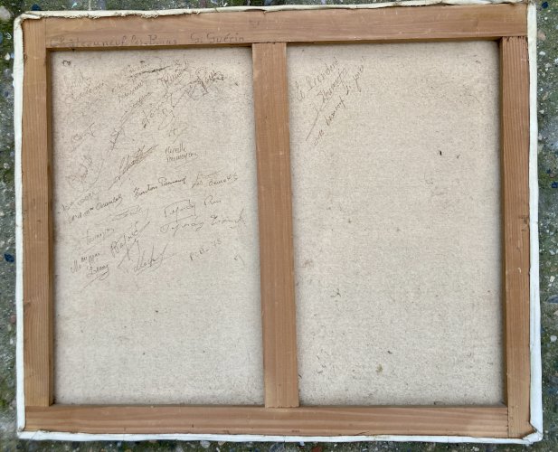 Tableau - Georges Guérin - Vue sur Chateauneuf les bains - Puy de Dôme - Auvergne 