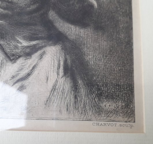 Tableau gravure femme