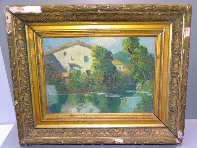 *TABLEAU HSP Signé JAN GUICHARD (1883-1963) Peinture PERIGOURDIN PAYSAGE
