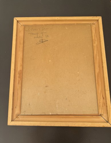Tableau Huile Sur Carton 1954 Pont St Étienne Limoges Signée Paysage Vintage