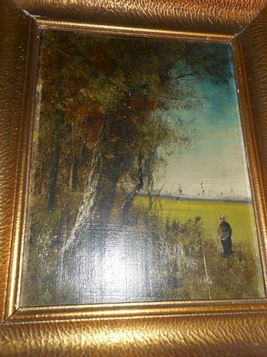 TABLEAU HUILE SUR PANNEAU DU XIX ème SIECLE
