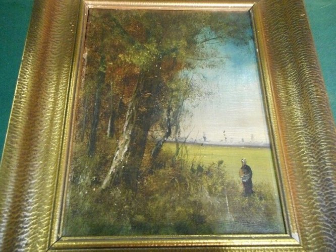 TABLEAU HUILE SUR PANNEAU DU XIX ème SIECLE