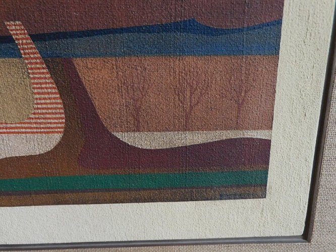 TABLEAU HUILE SUR PANNEAU TORO SIGNE
