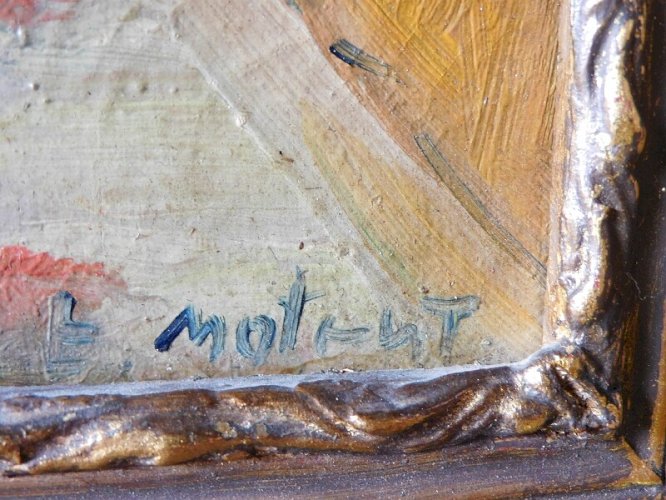 TABLEAU HUILE SUR TOILE E.MOTENT N°7