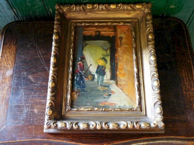 TABLEAU HUILE SUR TOILE E.MOTENT N°7