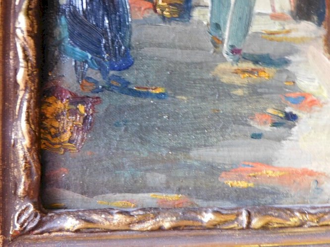TABLEAU HUILE SUR TOILE E.MOTENT N°7