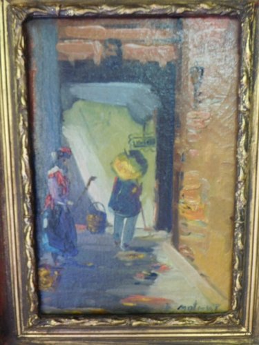 TABLEAU HUILE SUR TOILE E.MOTENT N°7