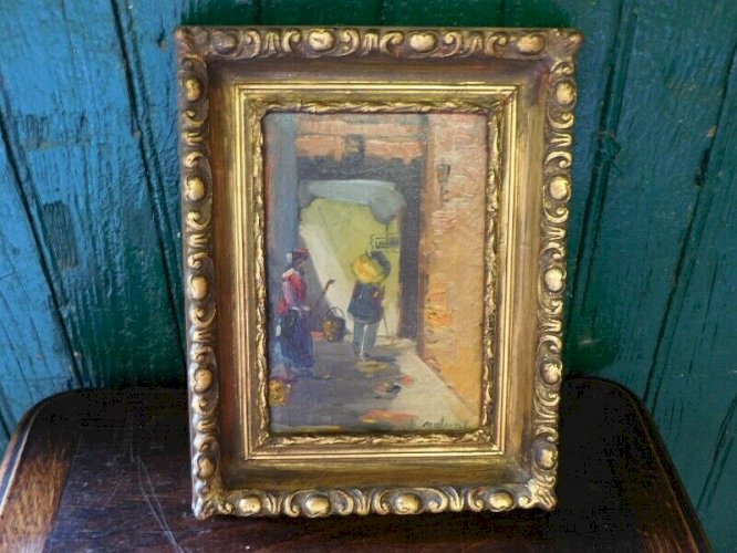TABLEAU HUILE SUR TOILE E.MOTENT N°7