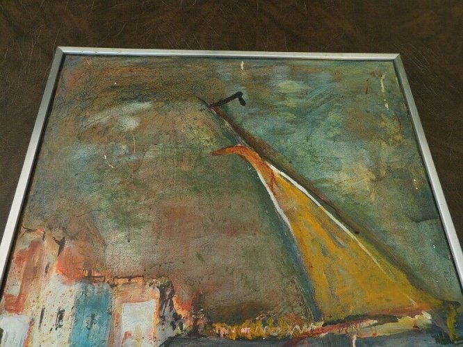 TABLEAU HUILE SUR TOILE SIGNE FARIDA 1972