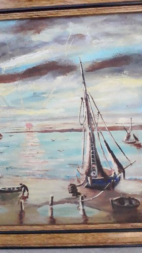 Tableau huile sur toile signé 