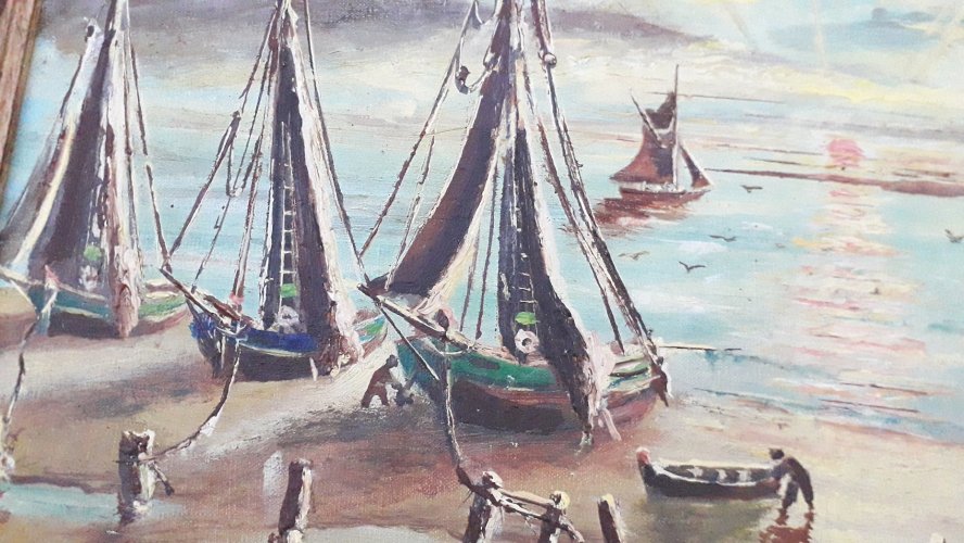 Tableau huile sur toile signé 