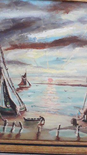 Tableau huile sur toile signé 