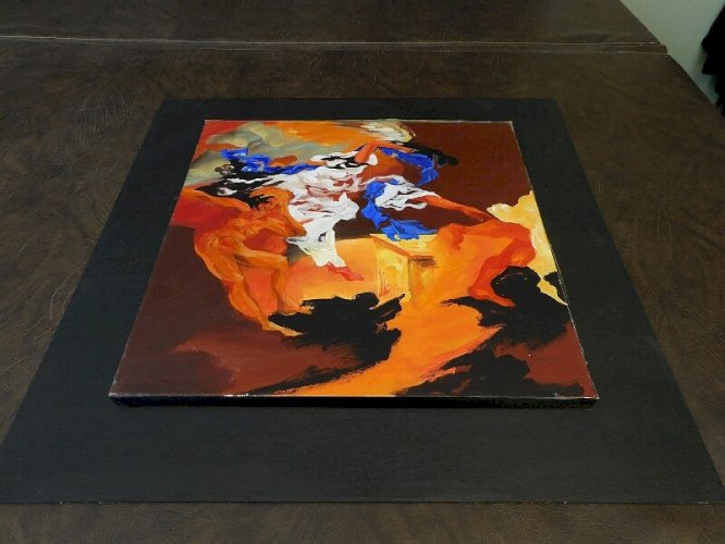 TABLEAU HUILE SUR TOILE SIGNELAMAISON 94