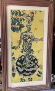 Tableau lithographie Jean Lurçat  l'homme fait son nid fragment copyright 1950's