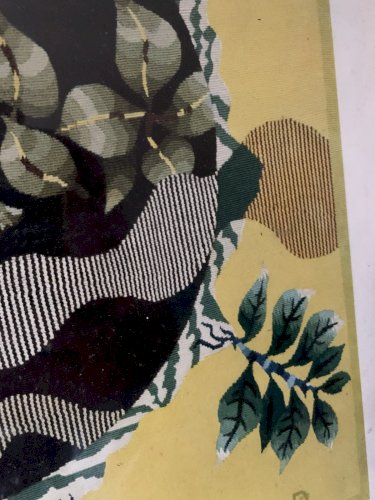 Tableau lithographie Jean Lurçat  l'homme fait son nid fragment copyright 1950's