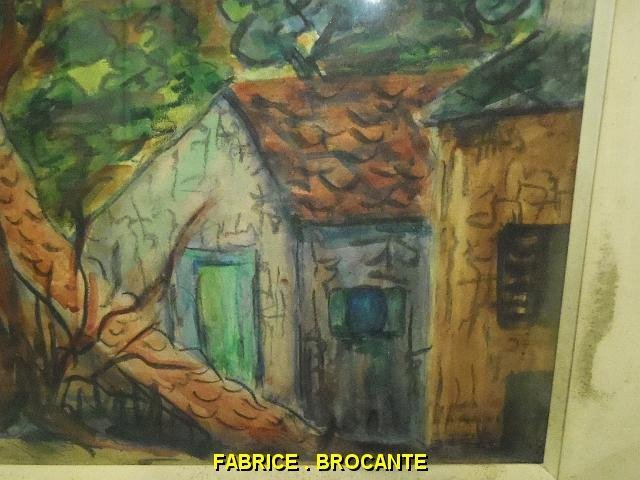 TABLEAU MAGDOLAINE VEYRE D'HIMAYOU PEINTURE AQUARELLE