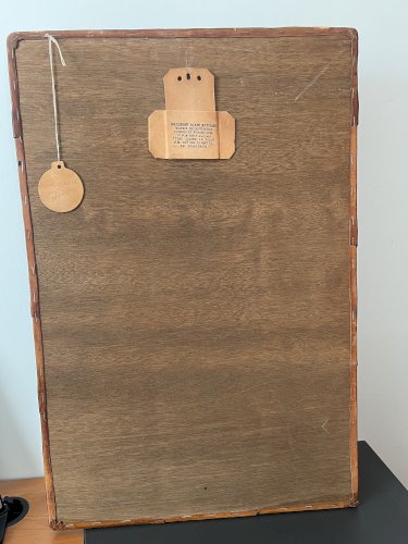 Tableau masque en cuir, véritable maquenne 1989- production artisanale signée