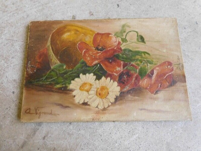 TABLEAU NATURE MORTE SIGNEE VIGNAUD N° 1