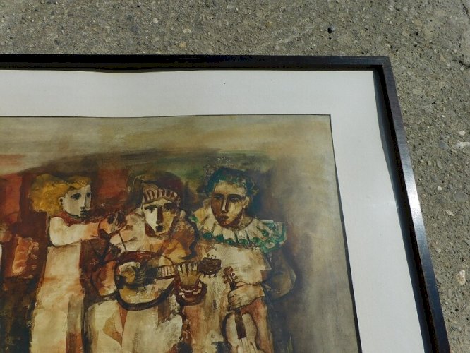 TABLEAU PEINTURE AQUARELLE MANILI 77 ERNESTO MUSICOS
