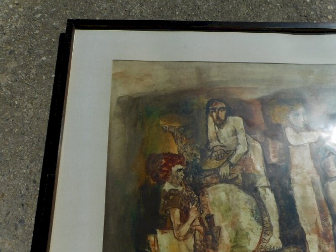 TABLEAU PEINTURE AQUARELLE MANILI 77 ERNESTO MUSICOS