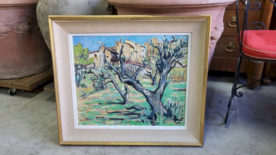 TABLEAU PEINTURE AQUARELLE OLIVIER GILBERT BLANC 57