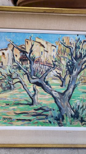 TABLEAU PEINTURE AQUARELLE OLIVIER GILBERT BLANC 57