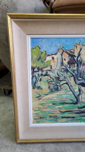 TABLEAU PEINTURE AQUARELLE OLIVIER GILBERT BLANC 57