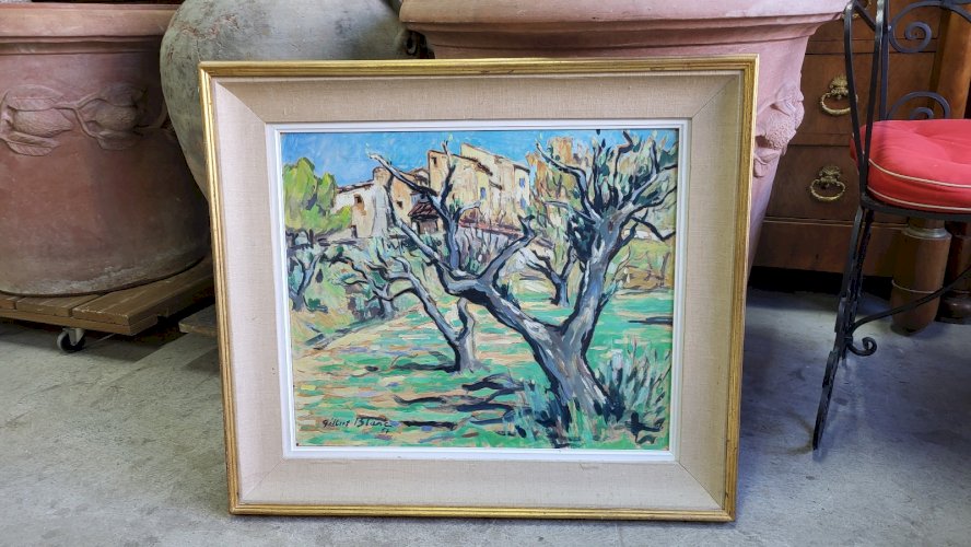 TABLEAU PEINTURE AQUARELLE OLIVIER GILBERT BLANC 57