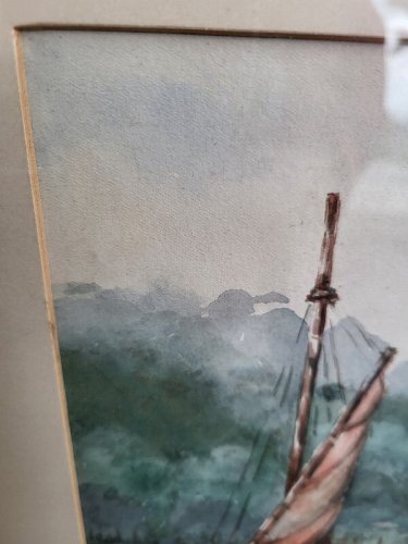 TABLEAU PEINTURE AQUARELLE SIGNEE MARGARET DOUTHETT N° 1