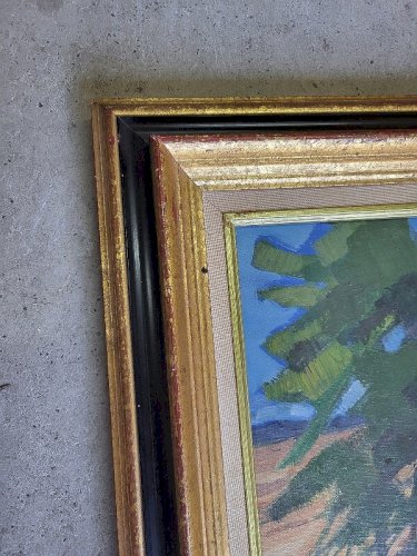 TABLEAU PEINTURE AVEC CADRE SIGNE DE ALBERT ESPI REF PHIL