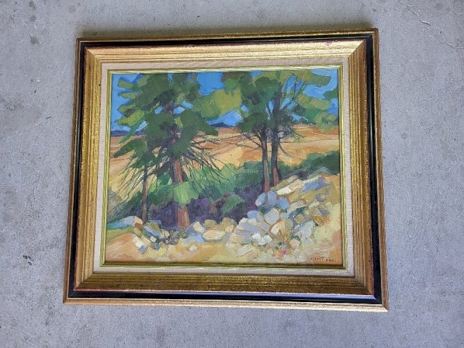 TABLEAU PEINTURE AVEC CADRE SIGNE DE ALBERT ESPI REF PHIL
