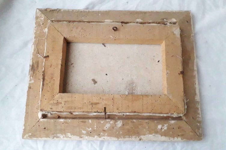 Tableau peinture chien signé Baudoin