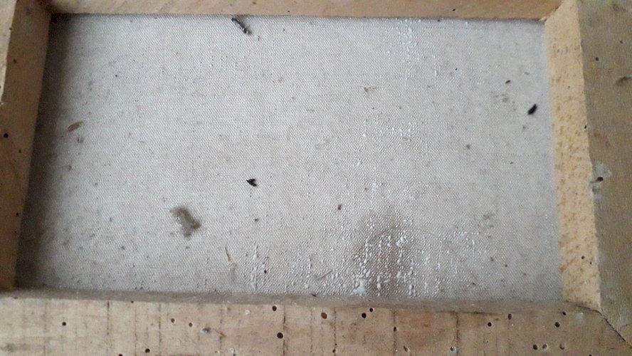 Tableau peinture chien signé Baudoin