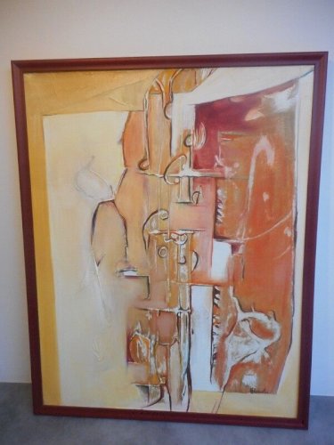 TABLEAU PEINTURE EMPREINTES MUSICALES DE FRANCOISE PERNIOLA BEZIERS