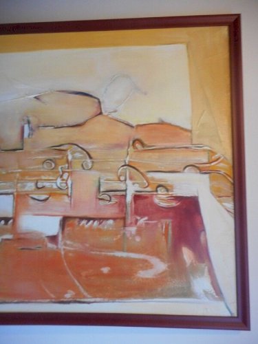 TABLEAU PEINTURE EMPREINTES MUSICALES DE FRANCOISE PERNIOLA BEZIERS
