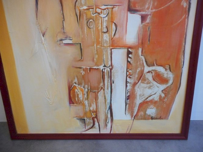 TABLEAU PEINTURE EMPREINTES MUSICALES DE FRANCOISE PERNIOLA BEZIERS