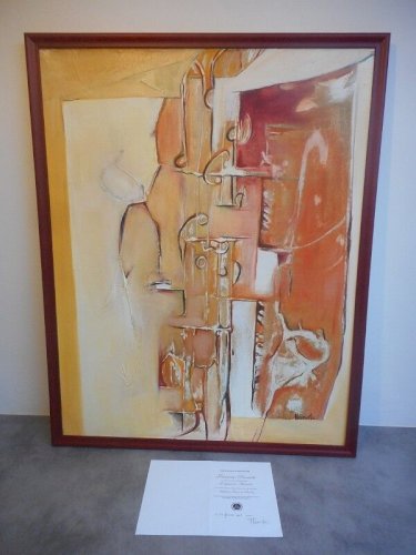 TABLEAU PEINTURE EMPREINTES MUSICALES DE FRANCOISE PERNIOLA BEZIERS