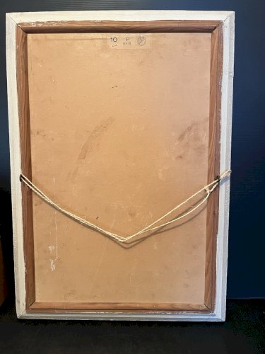 Tableau Peinture huile scène portuaire Marine Sur carton  B Bignon ?