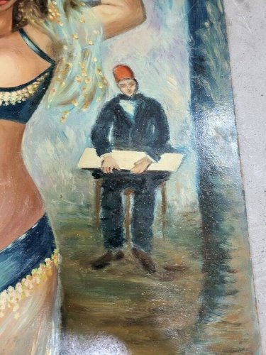 TABLEAU PEINTURE HUILE SUR ISOREL SIGNE J ROUSSI POUR FAROUK ROI EGYPTE N° 2