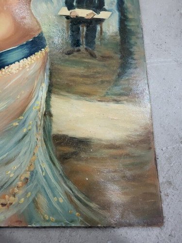TABLEAU PEINTURE HUILE SUR ISOREL SIGNE J ROUSSI POUR FAROUK ROI EGYPTE N° 2