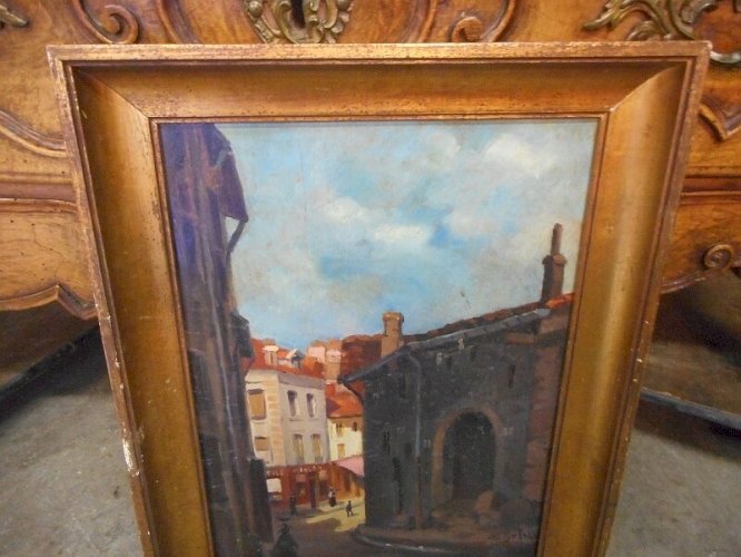 TABLEAU PEINTURE HUILE SUR PANNEAU GALLERAE