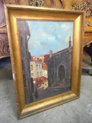 TABLEAU PEINTURE HUILE SUR PANNEAU GALLERAE